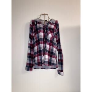 Rue 21 flannel jacket with hood size s